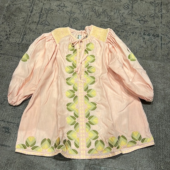 INNIKA CHOO HANS UFMAFROK Mini SMOCK in Peach- one size fits all - Picture 2 of 8